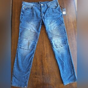 True Religion Men’s Rocco Motto Skinny Blue Denim Jeans Size 38x32